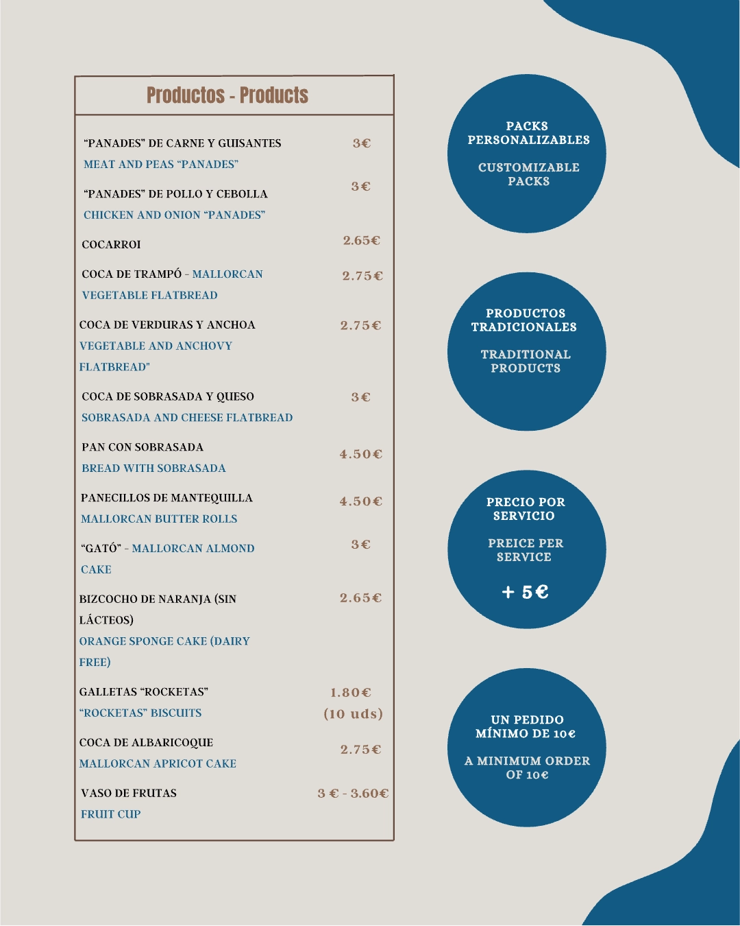 Image of catering service of local gastronnomy in a boat in Mallorca